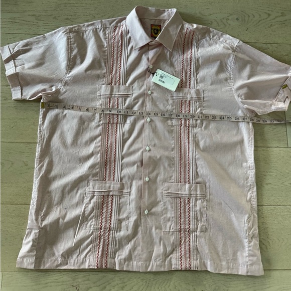 NWT San Cristobal Classic Guayabera, Burnt Orange, XL - Picture 9 of 14